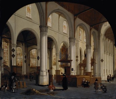 The Interior of St Janskerk at Gouda by Hendrik Cornelisz. van Vliet